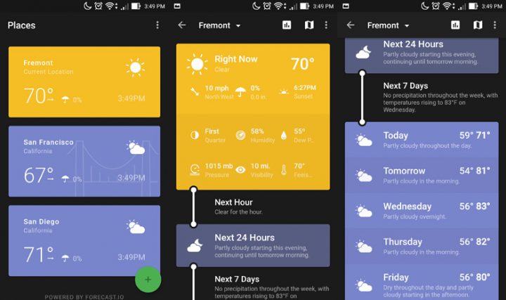 Weather Timeline – Một trong những ứng dụng hay cho Android về thời tiết